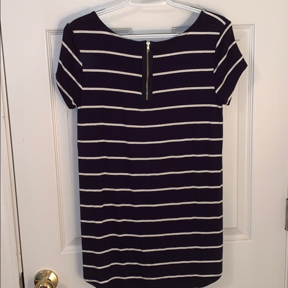 High/Low Striped Tee with Slits - Picture 2 of 3
